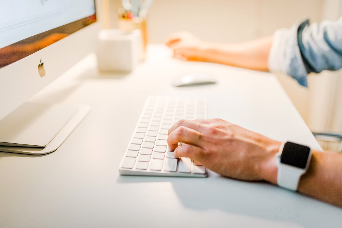 Someone accessing online content